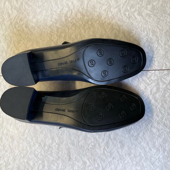 David Tate Navy Mary Jane Low Heel Comfort Pumps Size 7.5 Wide - Picture 5 of 11